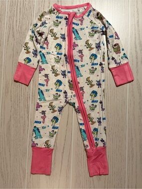 Boutique‎ Bamboo Monster Inspired Sleeper 0-3M 2-Way Zip Mittens Footies NWOT